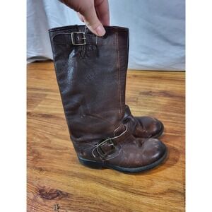 Frye Girls Youth Size 12 Riding Boots Leather Brown